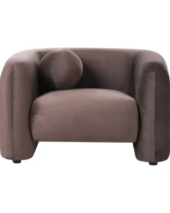 Set da salotto 4 posti LEIREN Velluto Marrone scuro