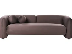 Set da salotto 4 posti LEIREN Velluto Marrone scuro