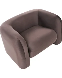 Set da salotto 4 posti LEIREN Velluto Marrone scuro