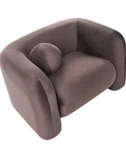 Set da salotto 4 posti LEIREN Velluto Marrone scuro