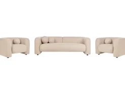 Set da salotto 5 posti LEIREN Bouclé Beige