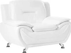 Set da salotto 6 posti LEIRA Pelle sintetica Bianco