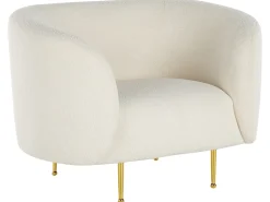 Set da salotto 6 posti LOEN Bouclé Bianco
