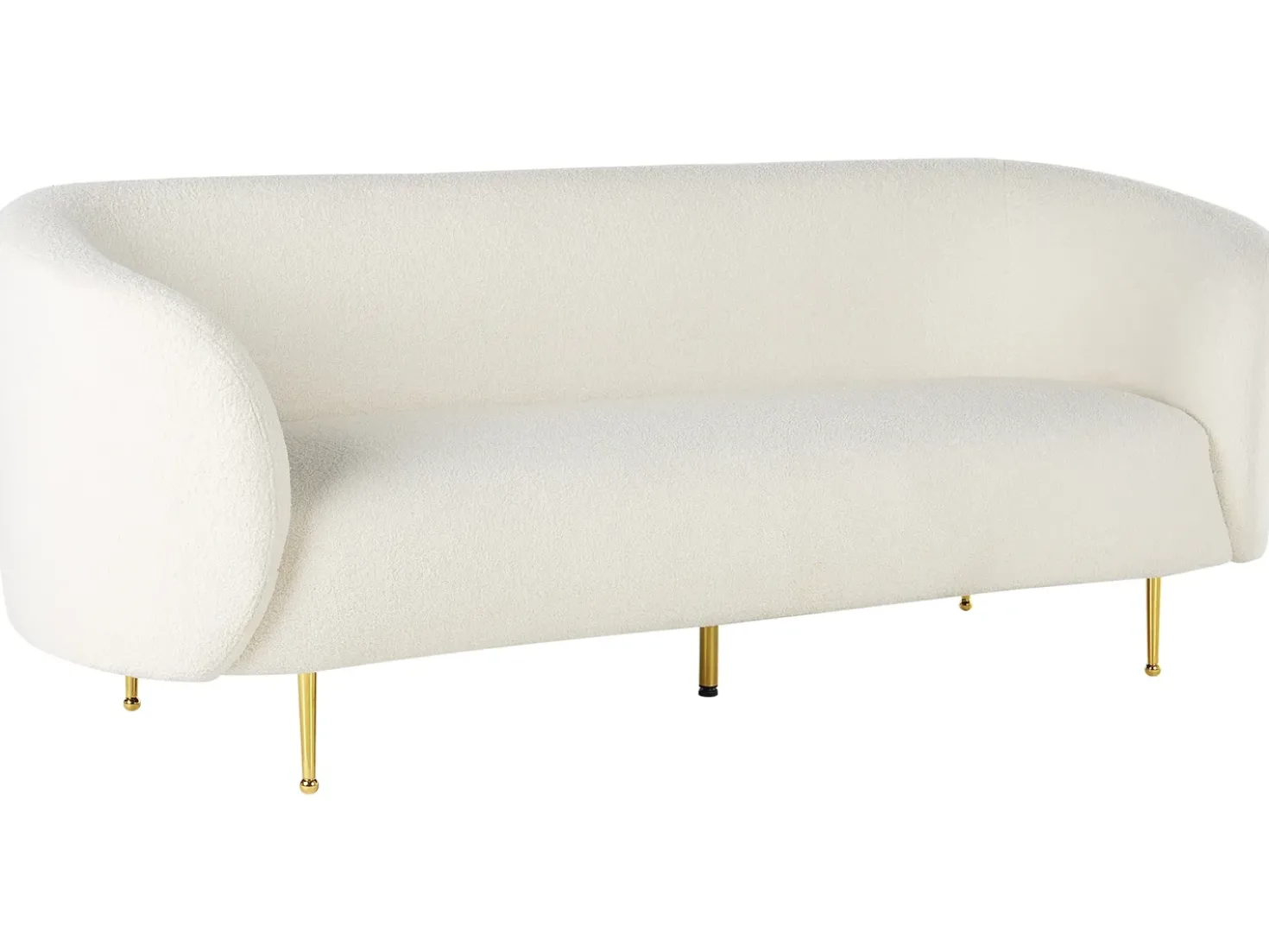 Set da salotto 6 posti LOEN Bouclé Bianco