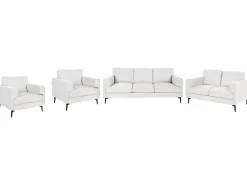 Set da salotto 7 posti LOUSTO Tessuto Beige chiaro