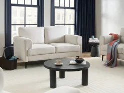 Set da salotto 7 posti LOUSTO Tessuto Beige chiaro