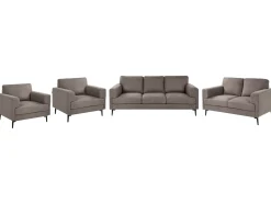 Set da salotto 7 posti LOUSTO Tessuto Marrone