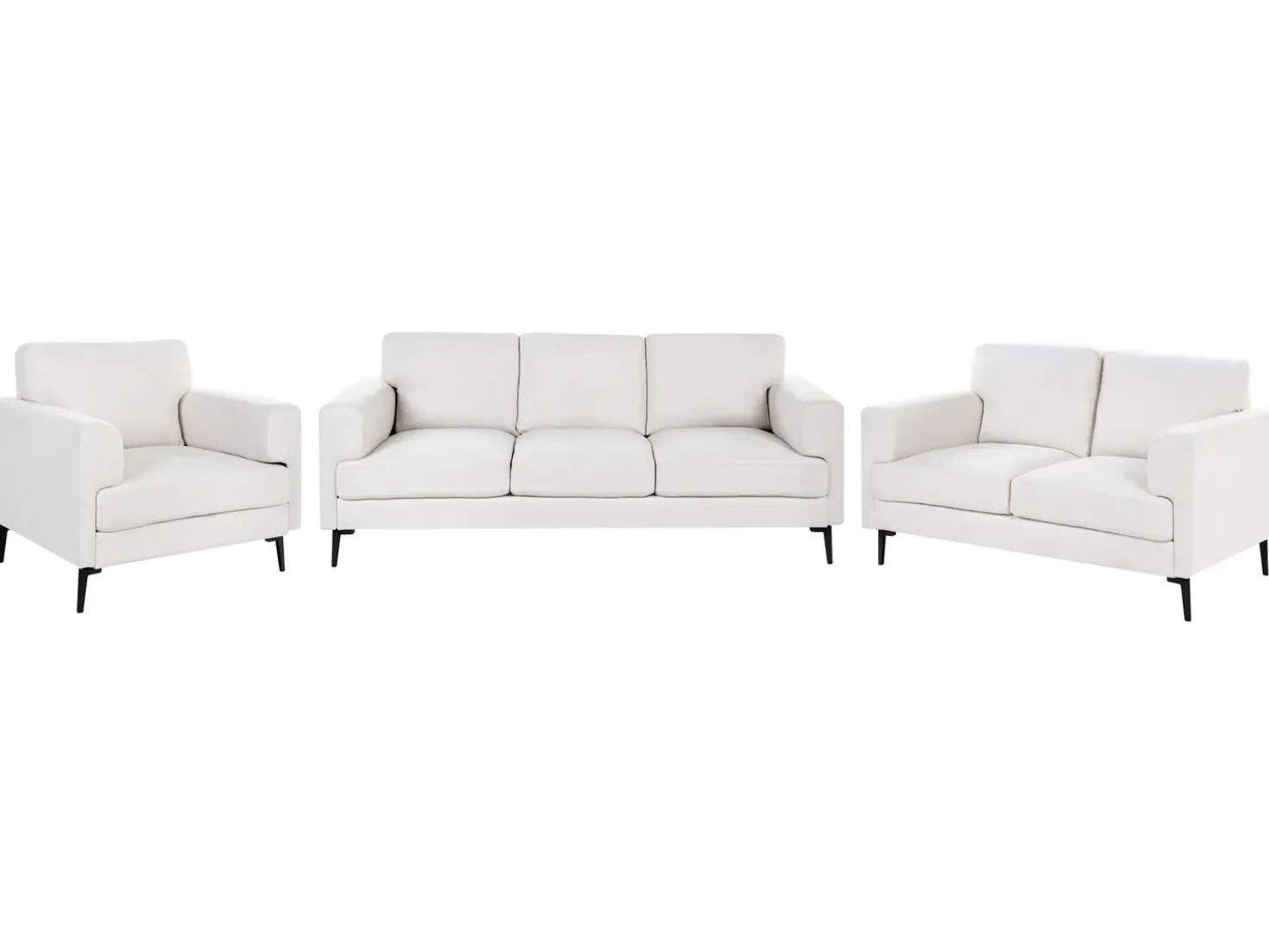 Set da salotto 6 posti LOUSTO Tessuto Beige chiaro
