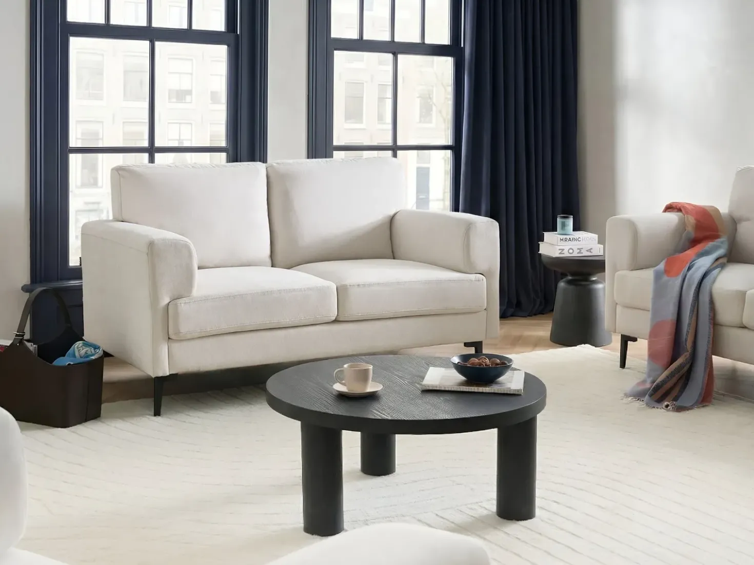 Set da salotto 6 posti LOUSTO Tessuto Beige chiaro