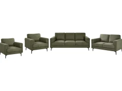 Set da salotto 7 posti LOUSTO Tessuto Verde