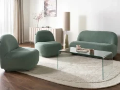 Set da salotto 4 posti LOVBERG Tessuto Verde chiaro