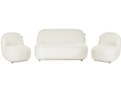 Set da salotto 4 posti LOVBERG Tessuto Bianco sporco