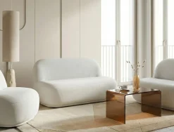 Set da salotto 4 posti LOVBERG Tessuto Bianco sporco
