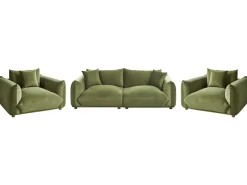 Set da salotto 5 posti LUVOS Velluto Verde