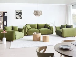 Set da salotto 5 posti LUVOS Velluto Verde