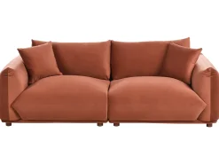 Set da salotto 5 posti LUVOS Velluto Marrone dorato