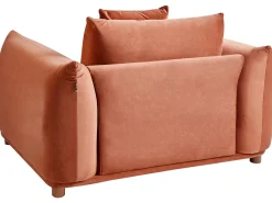Set da salotto 5 posti LUVOS Velluto Marrone dorato