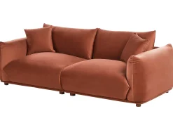 Set da salotto 5 posti LUVOS Velluto Marrone dorato