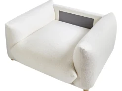 Set da salotto 5 posti LUVOS Bouclé Bianco sporco