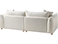 Set da salotto 5 posti LUVOS Bouclé Bianco sporco