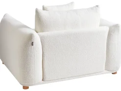 Set da salotto 5 posti LUVOS Bouclé Bianco sporco