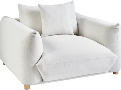 Set da salotto 5 posti LUVOS Tessuto Bianco sporco