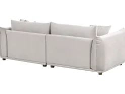 Set da salotto 5 posti LUVOS Velluto Tortora
