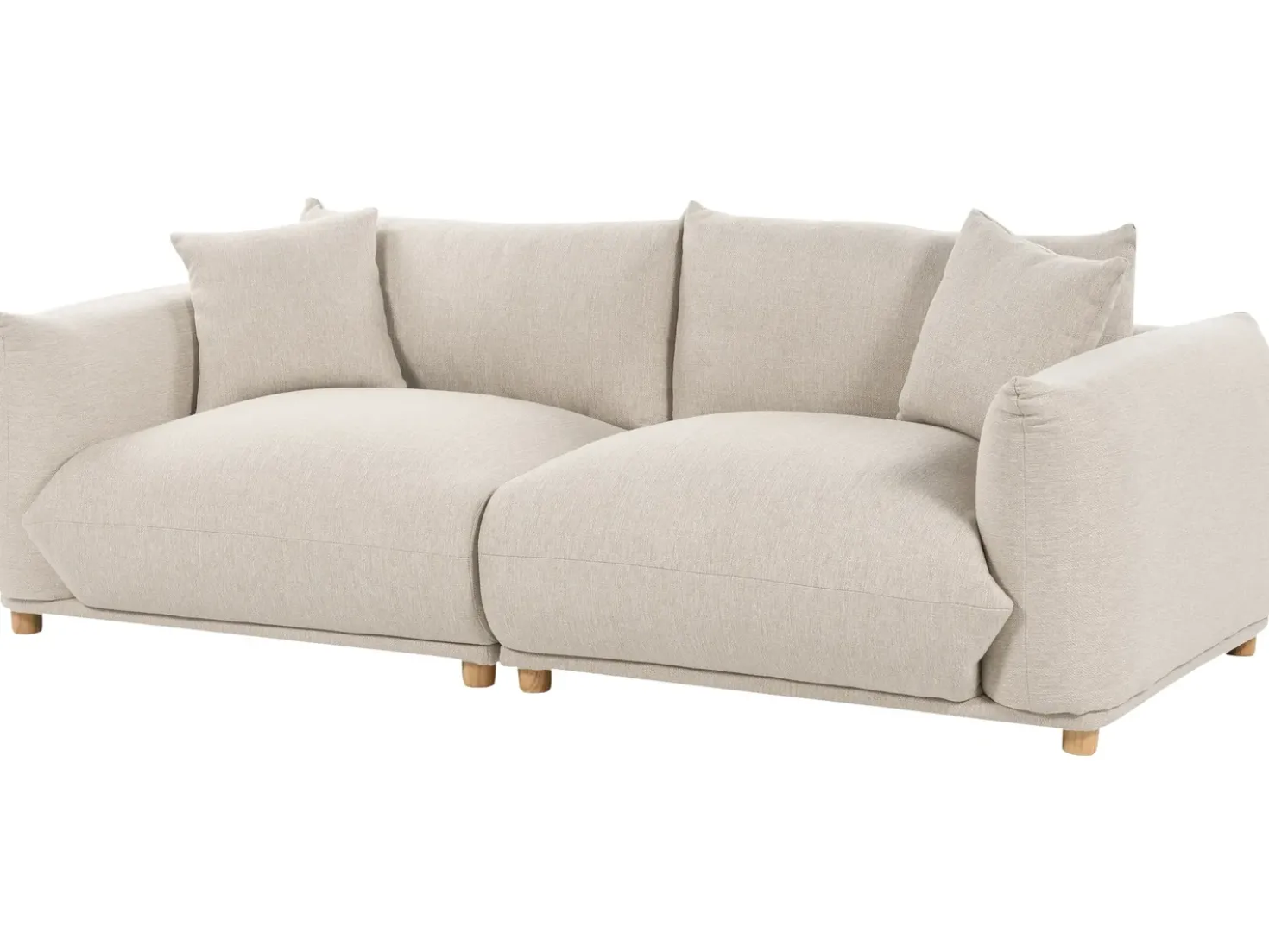 Set da salotto 5 posti LUVOS Tessuto Beige chiaro