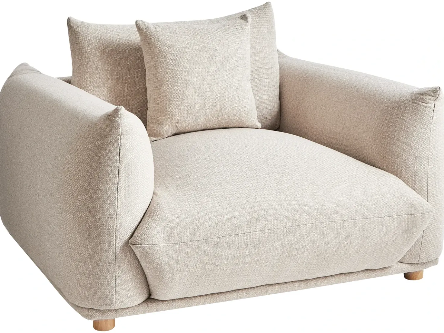 Set da salotto 5 posti LUVOS Tessuto Beige chiaro