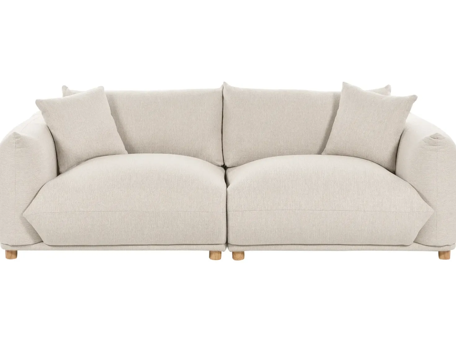 Set da salotto 5 posti LUVOS Tessuto Beige chiaro