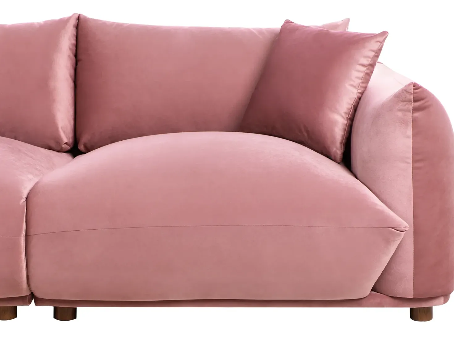 Set da salotto 5 posti LUVOS Velluto Rosa