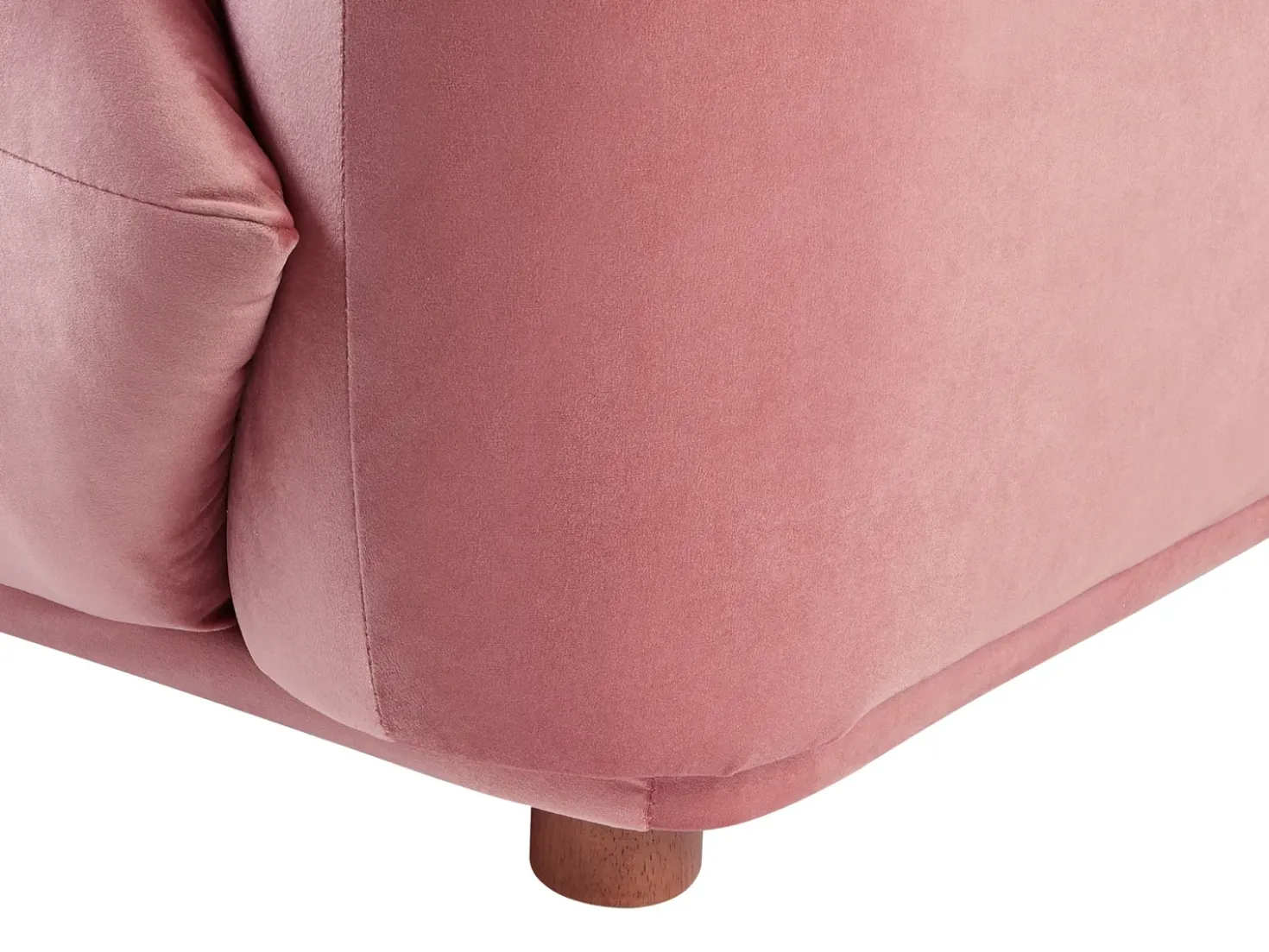 Set da salotto 5 posti LUVOS Velluto Rosa