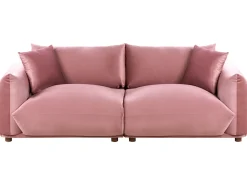 Set da salotto 5 posti LUVOS Velluto Rosa