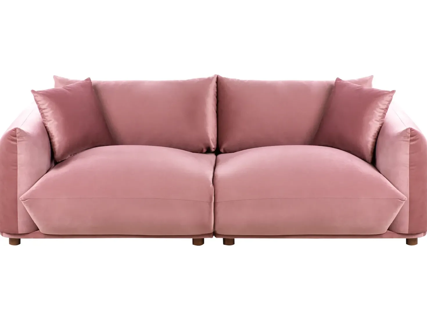 Set da salotto 5 posti LUVOS Velluto Rosa