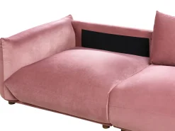 Set da salotto 5 posti LUVOS Velluto Rosa