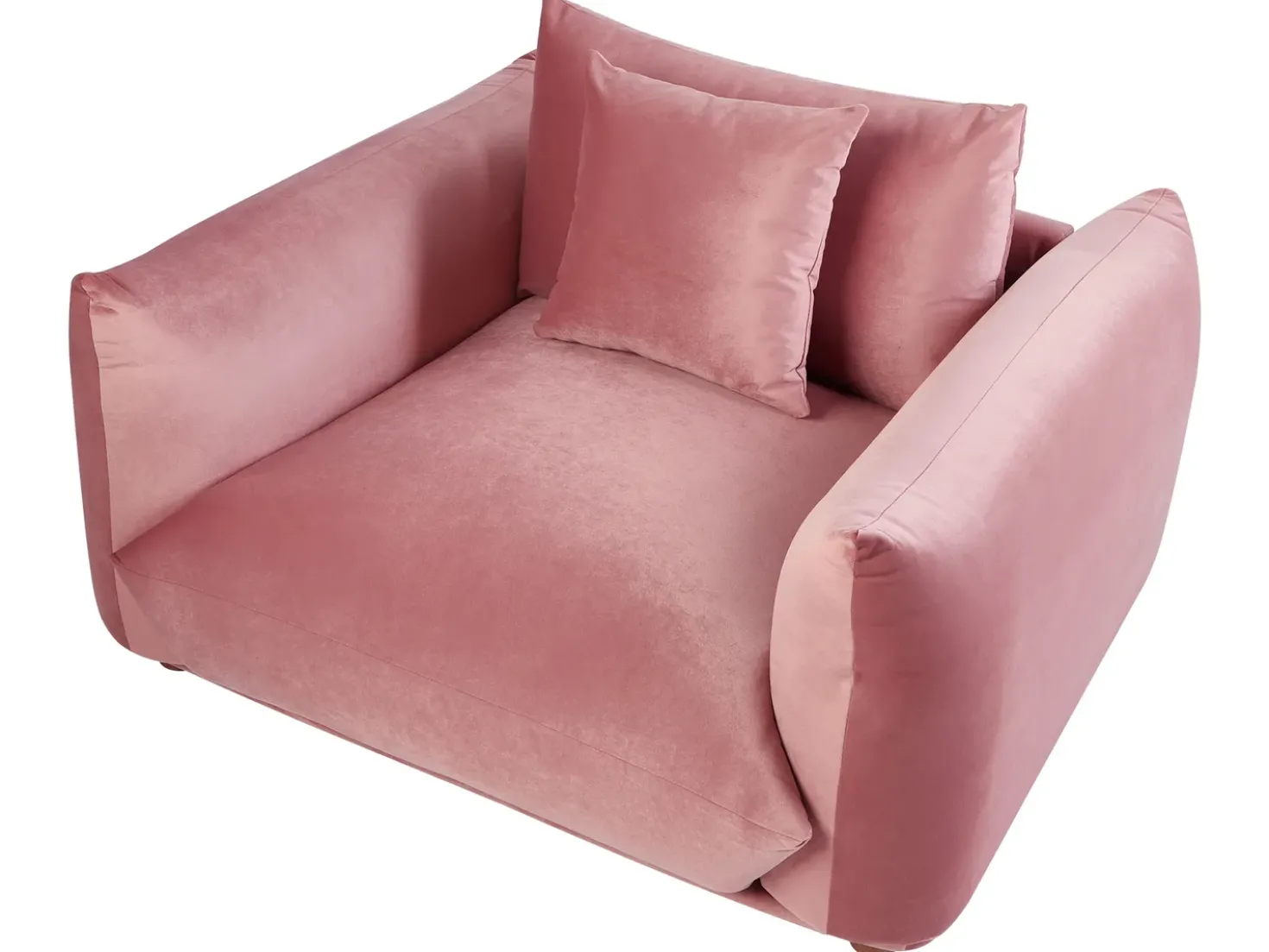 Set da salotto 5 posti LUVOS Velluto Rosa