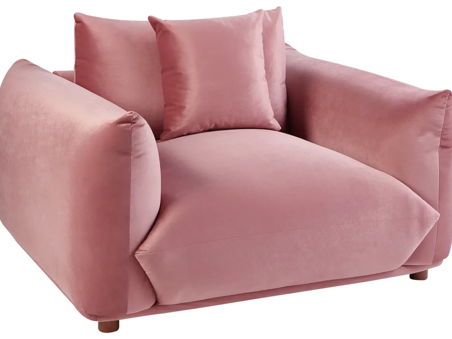 Set da salotto 5 posti LUVOS Velluto Rosa