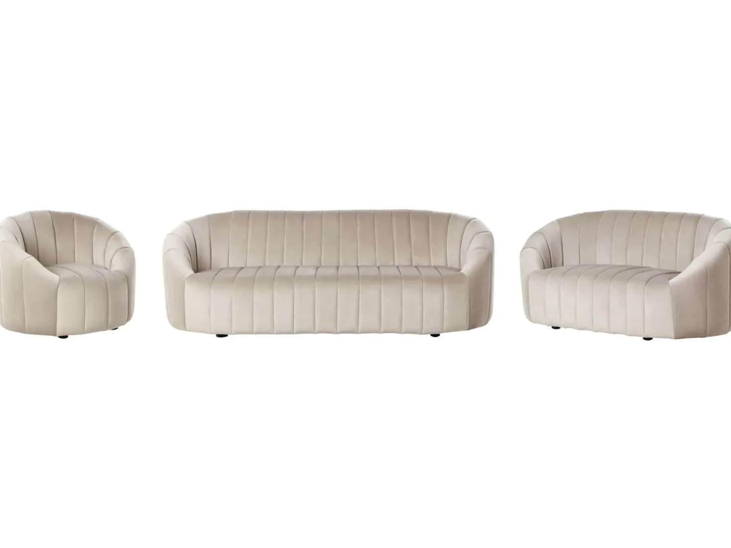 Set da salotto 6 posti MALUNG Velluto Beige