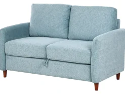 Set da salotto 5 posti MARE Tessuto Blu con contenitore