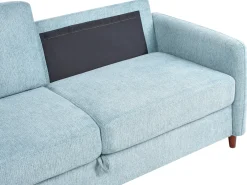 Set da salotto 5 posti MARE Tessuto Blu con contenitore