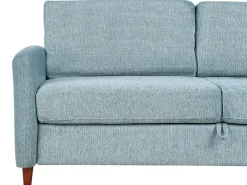 Set da salotto 5 posti MARE Tessuto Blu con contenitore