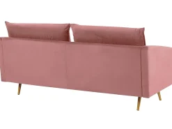 Set da salotto 5 posti MAURA Velluto Rosa