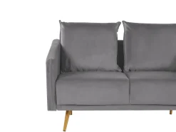 Set da salotto 5 posti MAURA Velluto Grigio