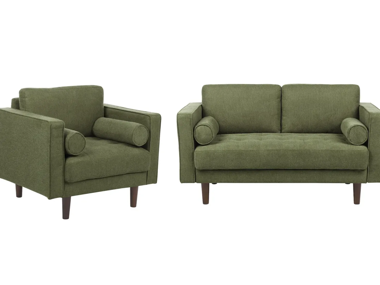 Set da salotto 3 posti NURMO Tessuto Verde scuro