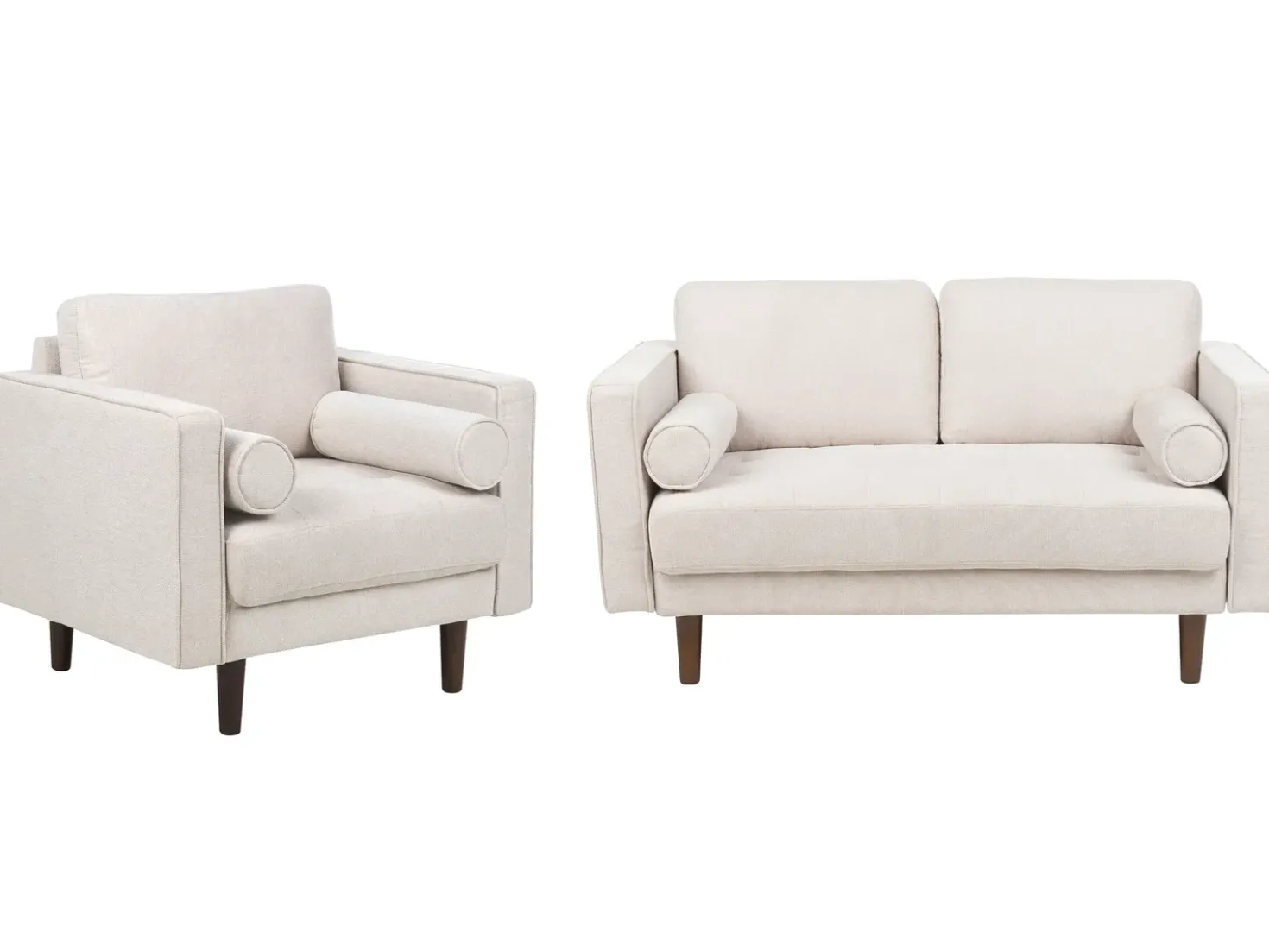 Set da salotto 3 posti NURMO Tessuto Beige chiaro