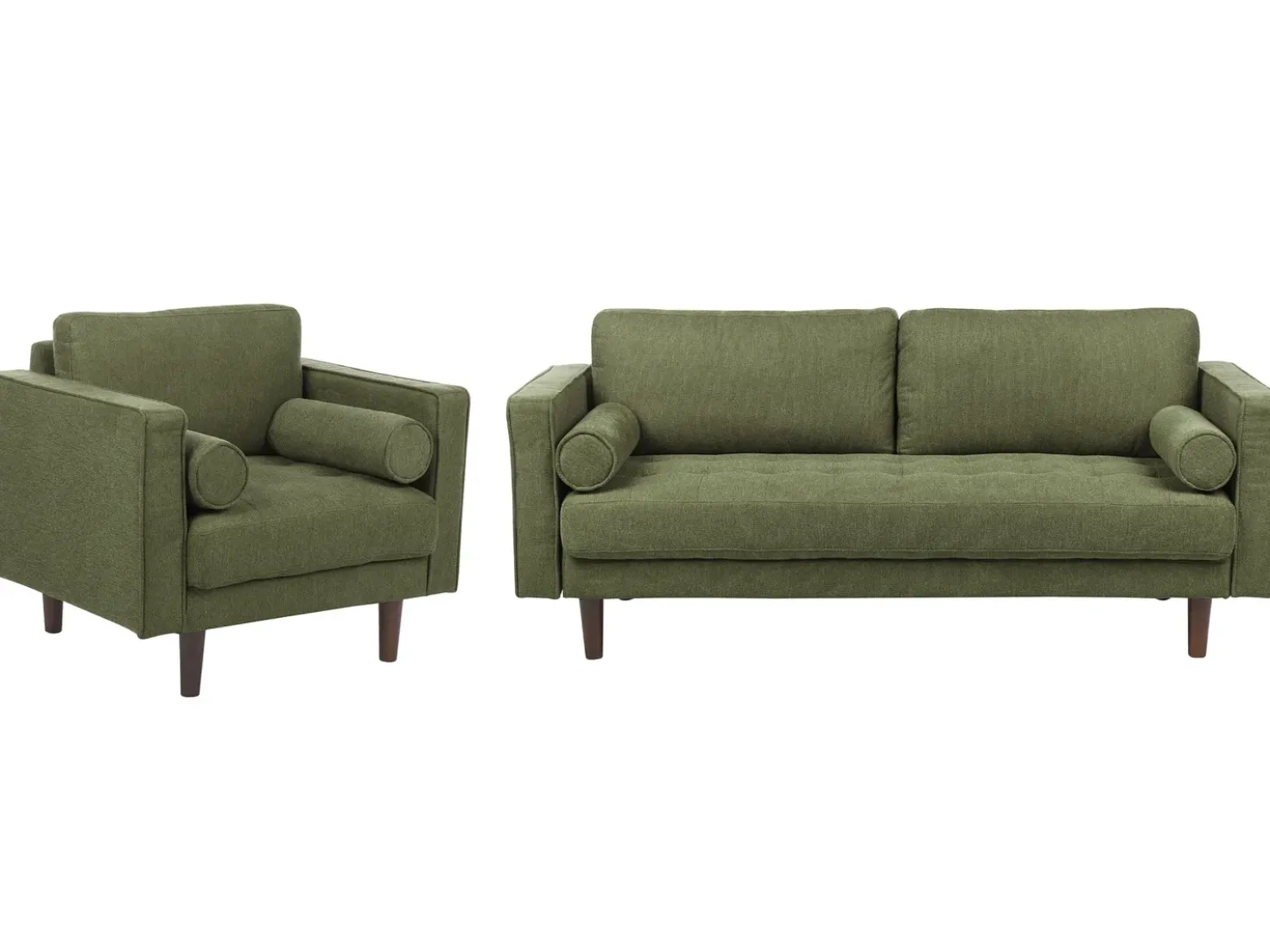 Set da salotto 4 posti NURMO Tessuto Verde scuro