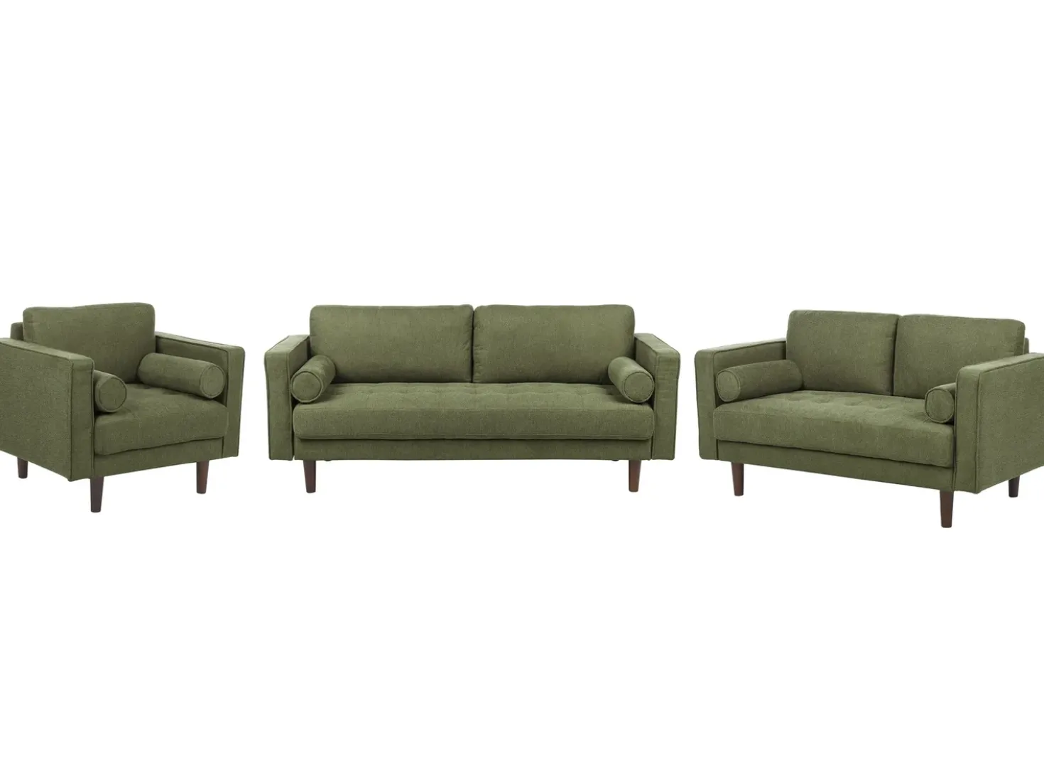 Set da salotto 6 posti NURMO Tessuto Verde scuro
