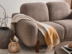 Set da salotto 4 posti ODNES Bouclé Tortora
