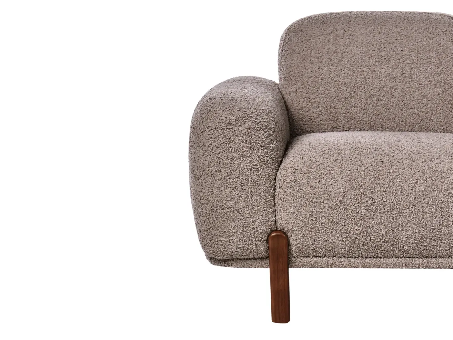 Set da salotto 4 posti ODNES Bouclé Tortora