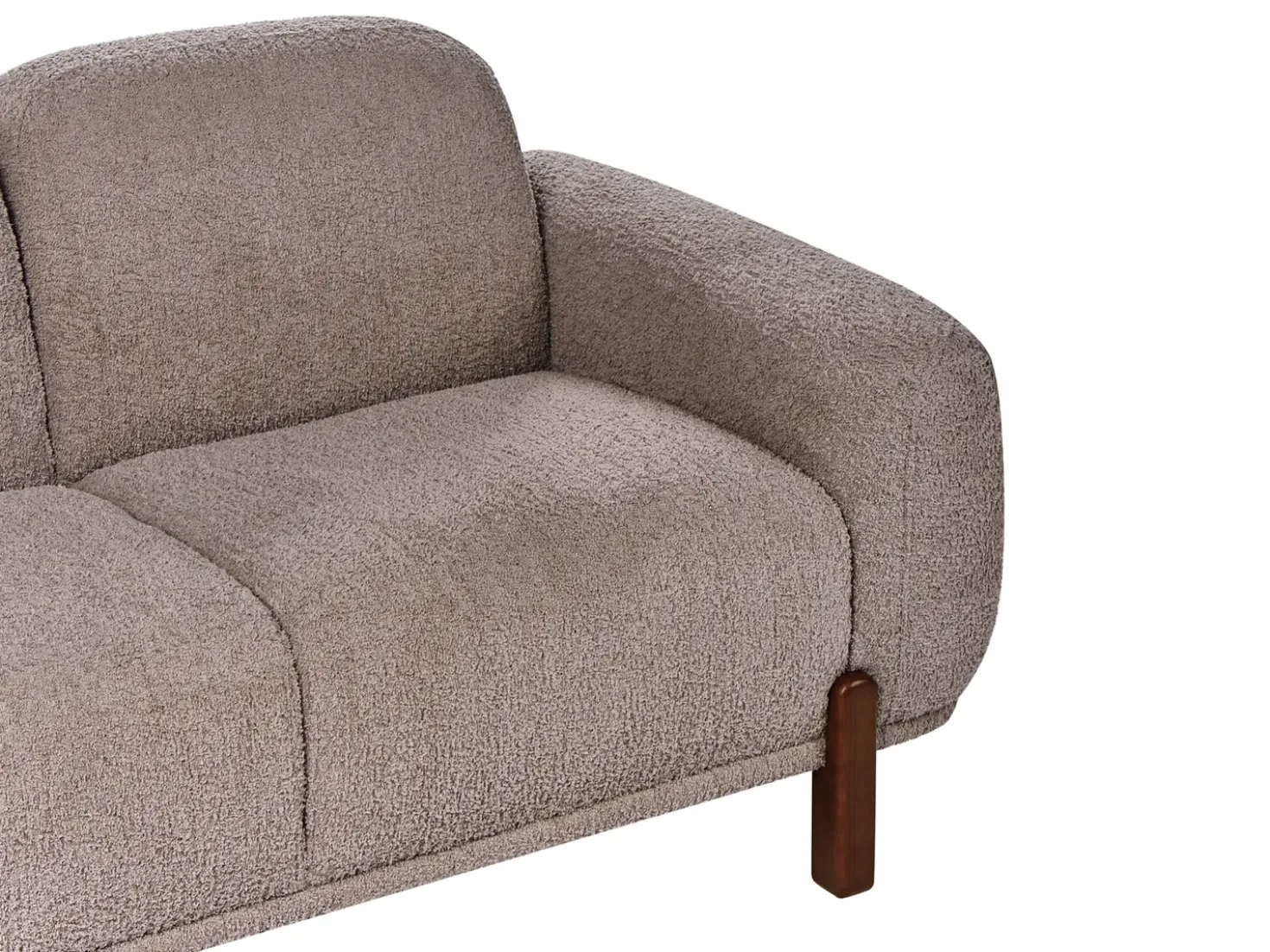 Set da salotto 4 posti ODNES Bouclé Tortora